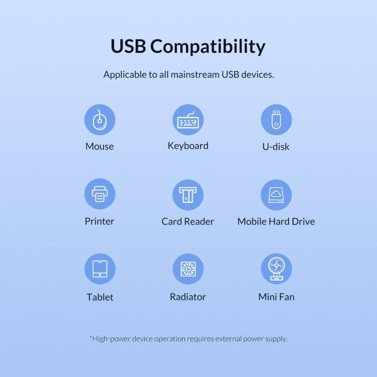 7 x USB 2.0 HUB with Base, US Plug