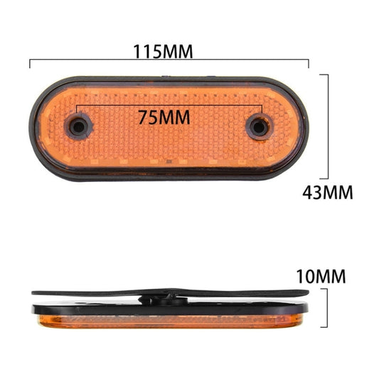 5 PCS MK-095 12/24V 20 LEDs Universal Truck Side Lights Truck Trailer Tail Lights, MK-095, MK-095 Yellow