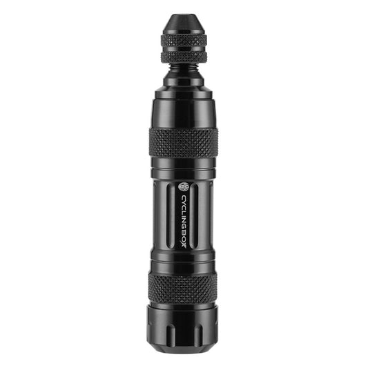 CYCLINGBOX Outil de réparation de pneu en alliage d'aluminium sous vide pour VTT, outil de réparation de vélo avec rangement intégré, BG-9901 (Noir), BG-9901 (Argent)
