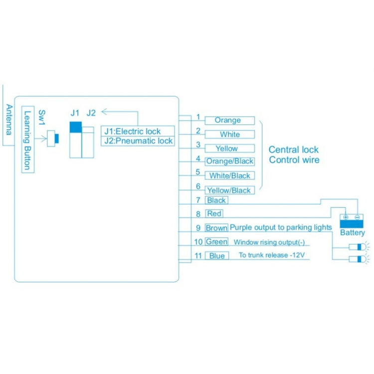 3pcs /Set Car Keyless Entry Remote Control Central Lock Universal Waterproof Three-Button Shell With Positive And Negative Tail Box, TSK-402B/T242