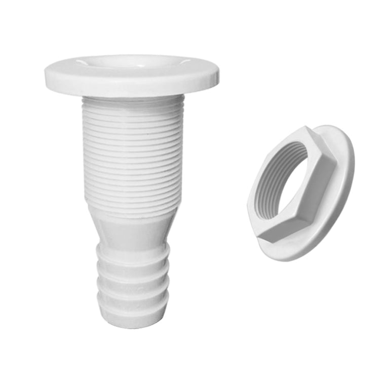 5/8 inch Plastic Thru-Hull Bilge Fitting For Bilge Pump Drain or Vent Hose Fitting for Boats Marine Yacht Sail Camper Truck, Vent Hose Fitting