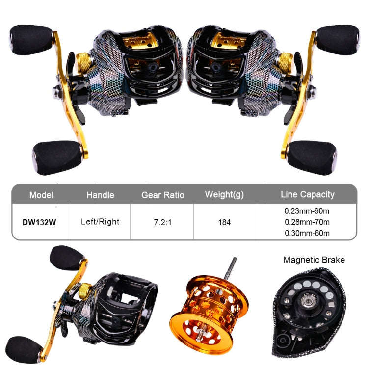 PROBEROS Metal Drop Wheel 18+1 Axis Lure Fish Wheel, Style:, DW132PL Left Hand, DW132SR Right Hand, DW132WR Right Hand, DW132WL Left Hand, DW132PR Right Hand