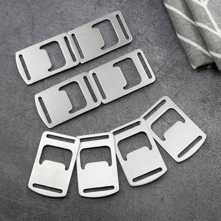 20 PCS Ribbon Bottle Opener Stainless Steel Card Bottle Opener Outdoor Backpack Webbing Buckle Lanyard Bottle Opener