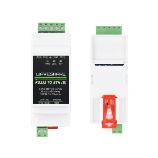 Waveshare 23950 Industrial Serial Server RS232 to RJ45 Ethernet TCP/IP to Serial, 23950