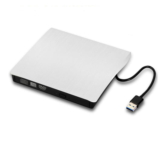 Slim External USB 3.0 DVD RW CD Writer Drive Burner Reader Player For Laptop PC, Brushed Texture DVD(W)