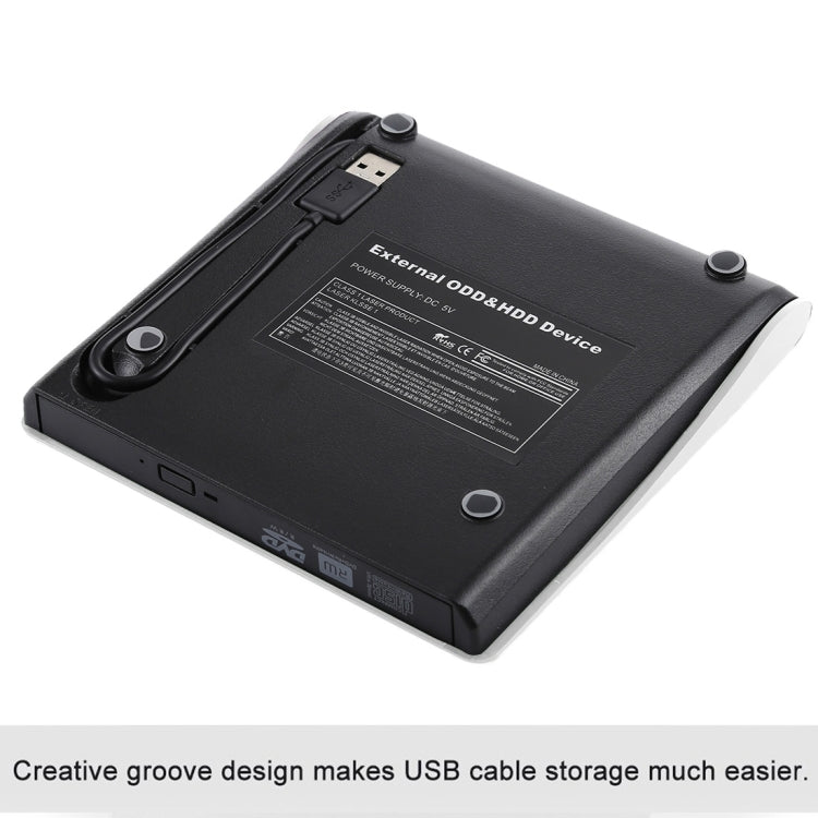 Slim External USB 3.0 DVD RW CD Writer Drive Burner Reader Player For Laptop PC, Brushed Texture DVD(W)