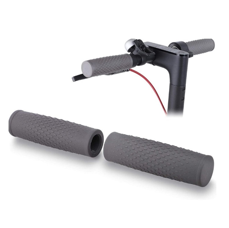 2 Paires d'accessoires de Scooter Couvre-poignées en Caoutchouc de Guidon pour Xiaomi Mijia M365 / M365 Pro, Noir, Gris