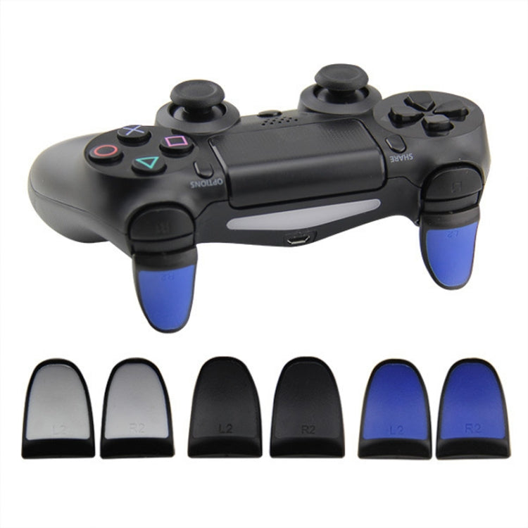 2 Pairs Gamepad Extended Buttons L2R2 Buttons Suitable For PS4, Red, Blue, Black, Gray