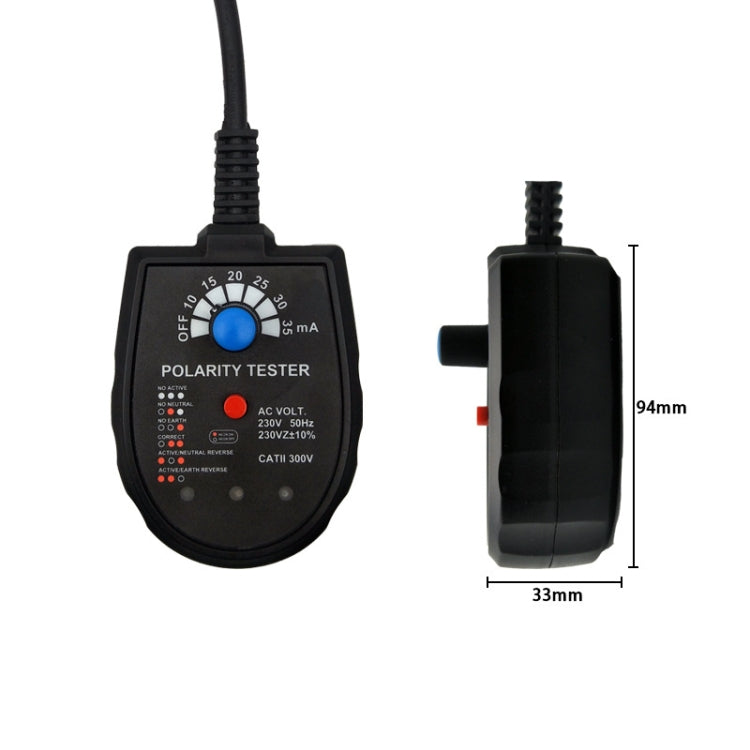 S2001 Socket Phase Detector Multi-Function Three-Phase Loop Socket Circuit Leakage Detector, EU Plug, S2001