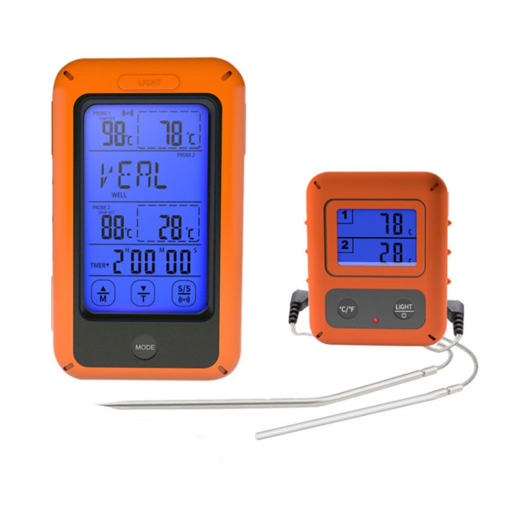 Wireless Food Thermometer Household Touch Screen BBQ Dual-Channel Kitchen Thermometer, TS-TP20