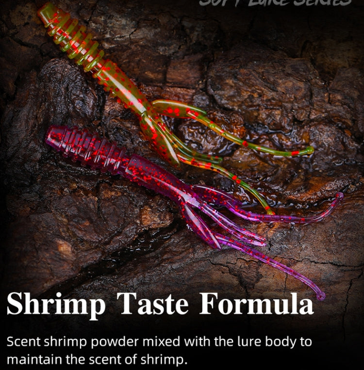 12 in 1 Salted Shrimp Type Fishy Lure Soft Bait Soft, 88mm/2.2g (12pcs/bag)