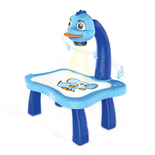 Tableau de projection intelligent pour enfants, ensemble de jouets multifonctionnels pour dessiner, bleu, rose