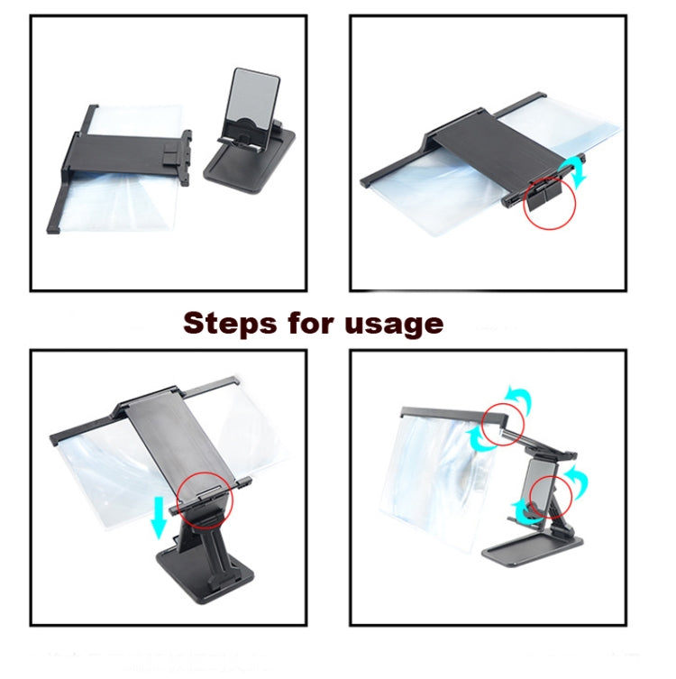 L20 12 inch Anti-Blue Mobile Phone Screen Amplifier Portable Folding Split Mobile Phone Holder, L20 12 inch