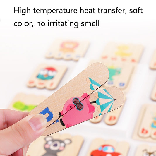 Casse-têtes en bois, Bâtonnets de glace pour mots d'orthographe (Maternelle), Bâtonnets de glace pour mots d'orthographe