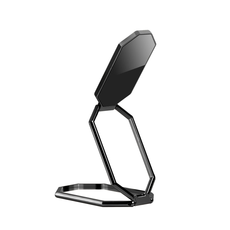 Anneau de support magnétique pliable et adhésif pour téléphone portable, en alliage de zinc, pour voiture, noir et or rose