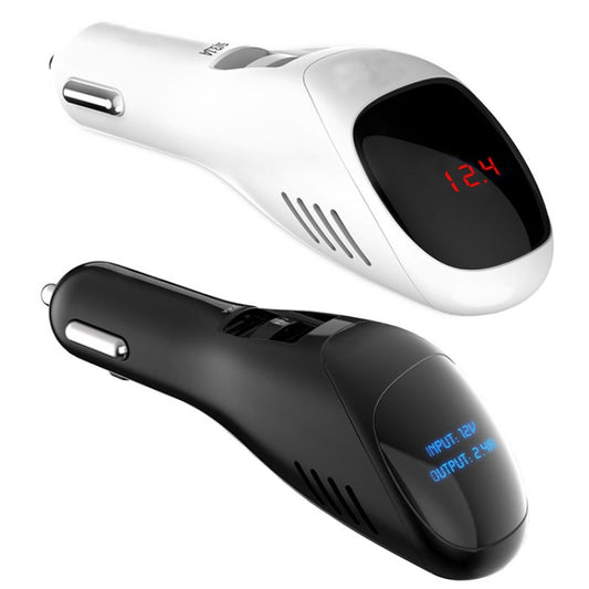 S90B Multifunctional Car Negative Ion Formaldehyde Removal Air Purifier, White, Black