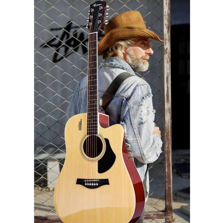 Guitare Acoustique Folk Instrument à Cordes pour Débutant, 41 Pouces (Noir), 41 Pouces (Jaune Soleil Couchant)