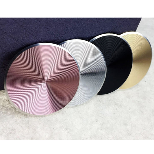 10 PCS CD Texture Aluminum Alloy Magnetic Sheet Magnetic Patch Set For Car Phone Holder, With Alcohol Cotton Sheet And Protective Film, Black, Silver, Tyrant Gold, Rose Gold