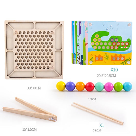 Chopsticks Clip Beads Educational Toys Hand-Eye Coordination Concentration Training Toys Random Color Delivery, Chopsticks Clip Beads