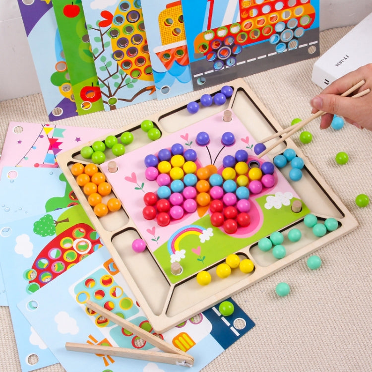 Chopsticks Clip Beads Educational Toys Hand-Eye Coordination Concentration Training Toys Random Color Delivery, Chopsticks Clip Beads