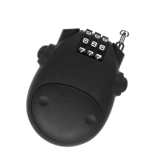 Antivol portable pour vélo et moto Câble antivol télescopique Verrouillage par mot de passe Vache de dessin animé, Verrouillage par mot de passe Vache (Noir), Verrouillage par mot de passe Vache (Argent)