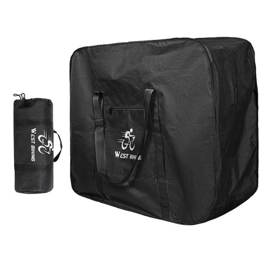 WEST BIKING Sac de vélo pliable Sac de rangement pour vélo, Petit (noir), Petit (vert), Grand (noir), Grand (vert)