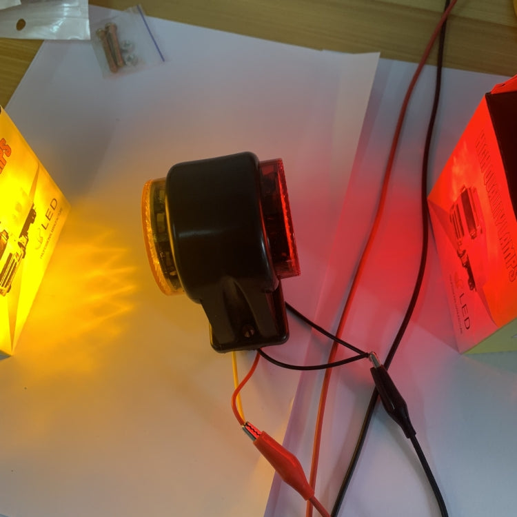 12/24V 2000-4000K 14 LEDs Truck Two-Color Side Light Trailer Side Tail Light, 14 LEDs