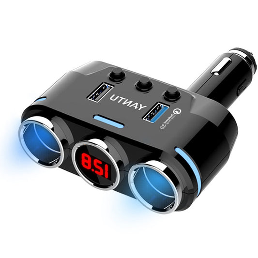 Briquets de voiture YANTU B39, chargeur de voiture multifonctionnel USB à charge rapide, tension Qualcomm sans fil