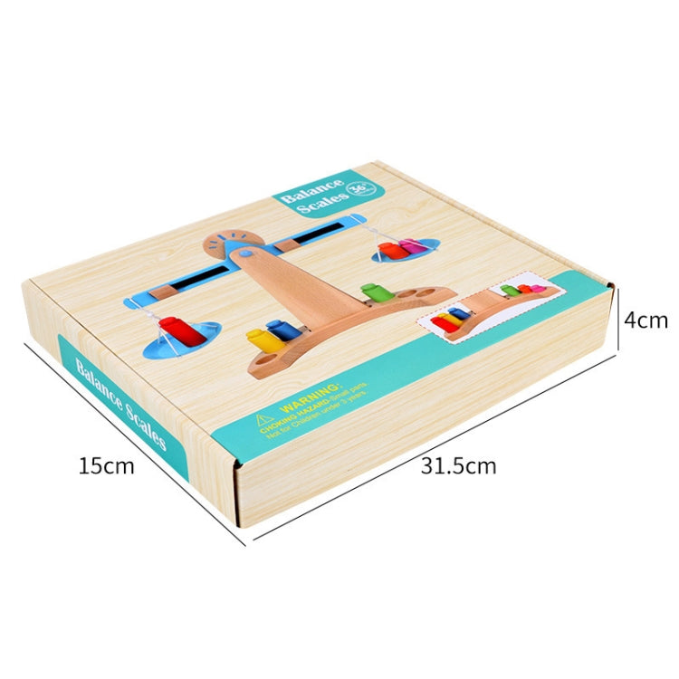 Children Educational Balance Scale Toy Wooden Science And Education Toys, Balance Scale