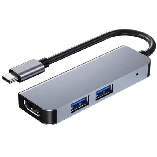 3 In 1 USB-C / Type-C To 4K HDMI + 2 USB 3.0 Ports Multifunctional HUB Docking Station, 3 In 1