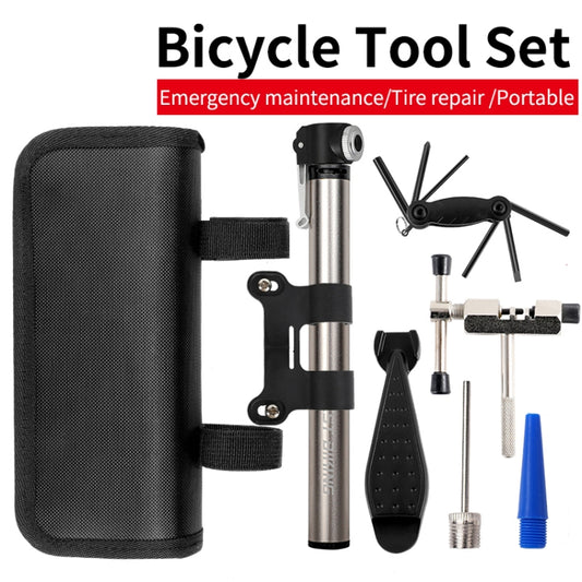 Kit de réparation de vélo Set de réparation Vélo VTT Outil de pneu Pompe Équipement de cyclisme