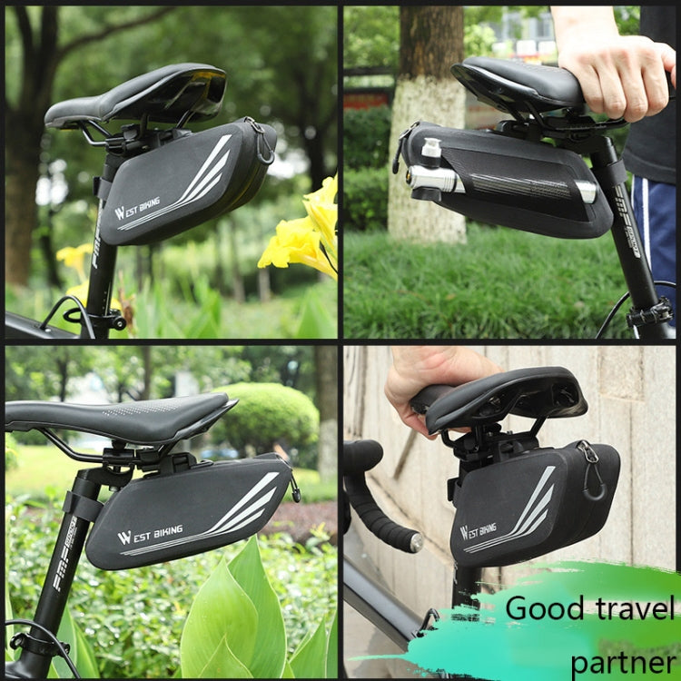 WEST BIKING YP0707219 Bicycle Portable Reflective Tail Bag Waterproof Saddle Bag Hard Shell Seat Tube Bag Riding Equipment, YP0707219