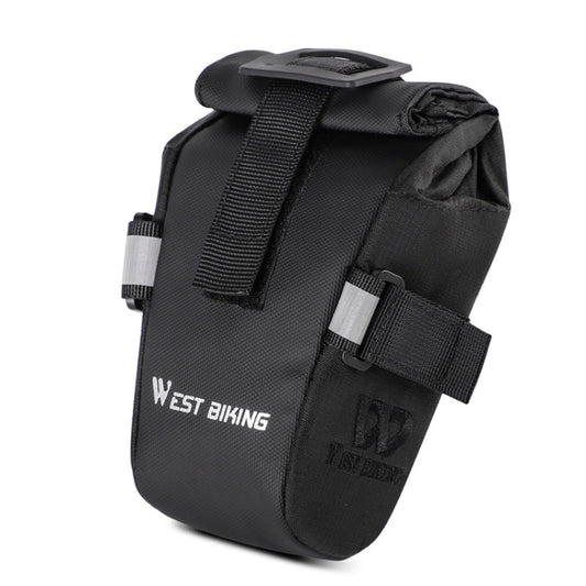 WEST BIKING YP0707249 Sacoche de selle pliable pour vélo, équipement de cyclisme, YP0707249 (Noir), YP0707249 (Gris)