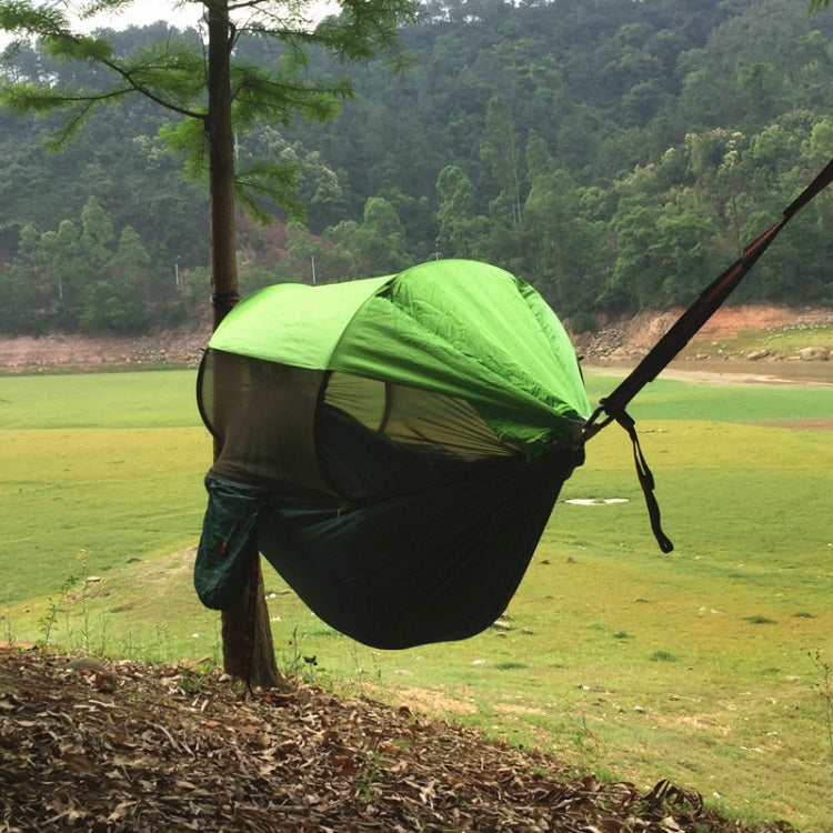 Fallschirmtuch Anti-Mücken Sonnenschutz Mit Moskitonetz Hängematte Outdoor Einzel-Doppelschaukel Off The Ground Aerial Zelt, 250x120cm (Tintengrün / Grasgrün), 250x120cm (Blau / Hellblau), 250x120cm (Schwarz / Orange), 250x120cm (Armeegrün)