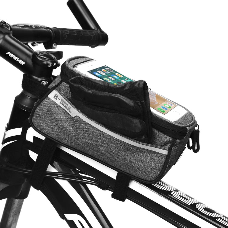 B-Soul YA249 Mountain Bike Front Beam Bag Bicycle Bag Riding Equipment Saddle Bag Upper Pipe Package, YA249 (Red), YA249 (Blue), YA249 (Black), YA249 (Gray)