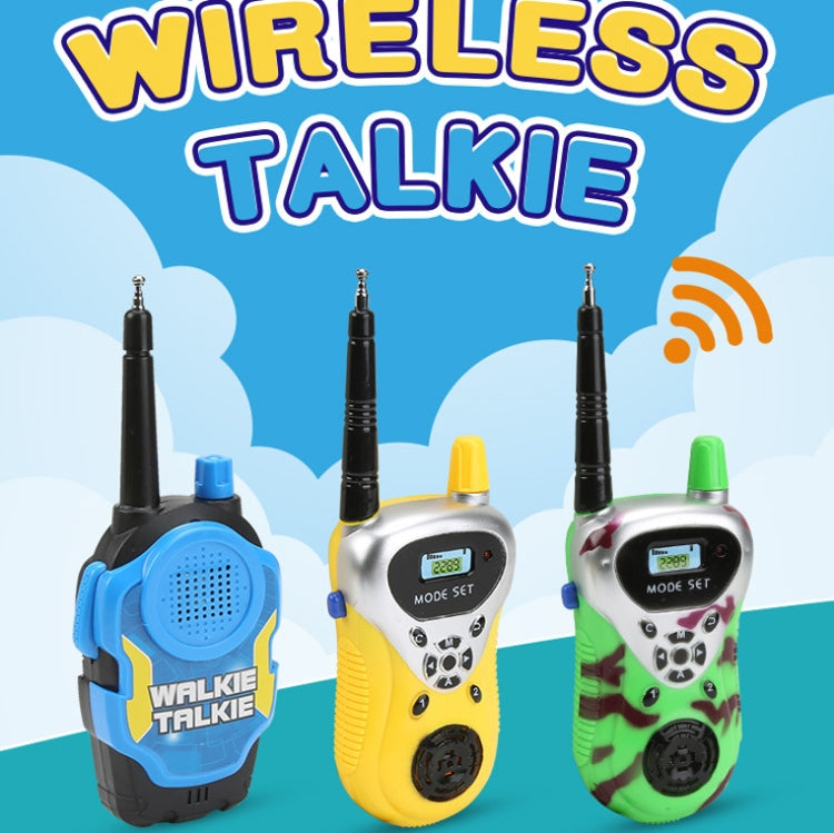 1 Pair Intelligent Wireless Call Walkie-Talkie Remote Dialogue Interactive Children Toys, 1 Pair Yellow, 1 Pair Green, 1 Pair Blue