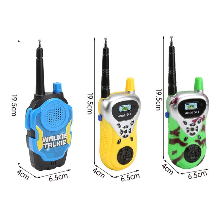 1 Pair Intelligent Wireless Call Walkie-Talkie Remote Dialogue Interactive Children Toys, 1 Pair Yellow, 1 Pair Green, 1 Pair Blue