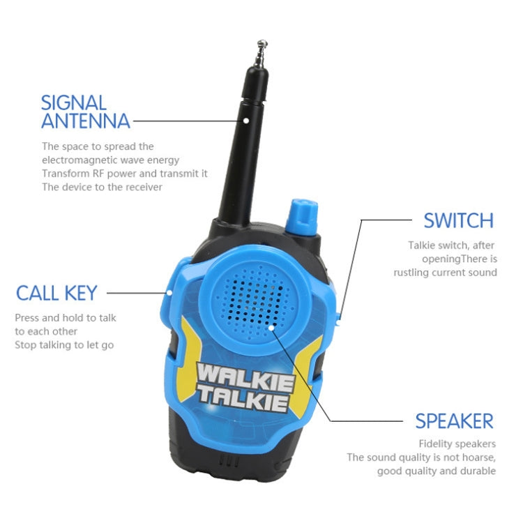 1 Pair Intelligent Wireless Call Walkie-Talkie Remote Dialogue Interactive Children Toys, 1 Pair Yellow, 1 Pair Green, 1 Pair Blue