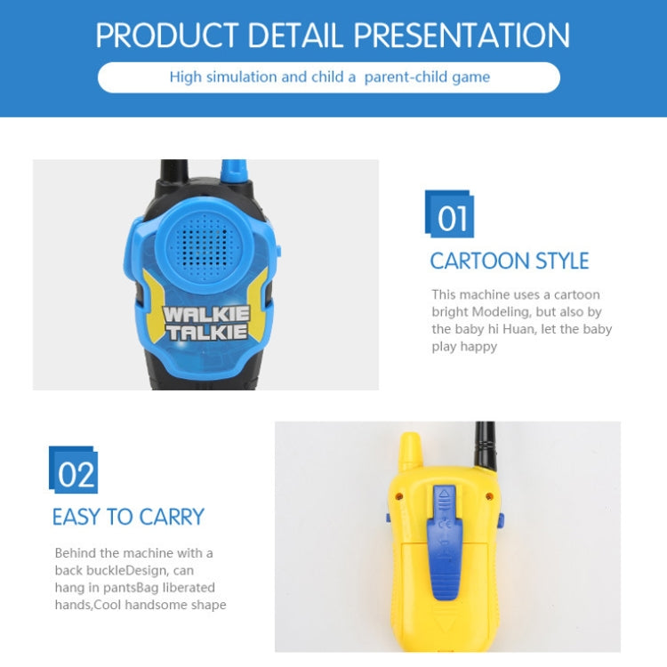 1 Pair Intelligent Wireless Call Walkie-Talkie Remote Dialogue Interactive Children Toys, 1 Pair Yellow, 1 Pair Green, 1 Pair Blue
