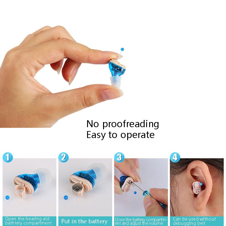 ZDC-901A Hearing Aid Sound Amplifier Digital Smart Denoising Hearing Aid, Blue, Red