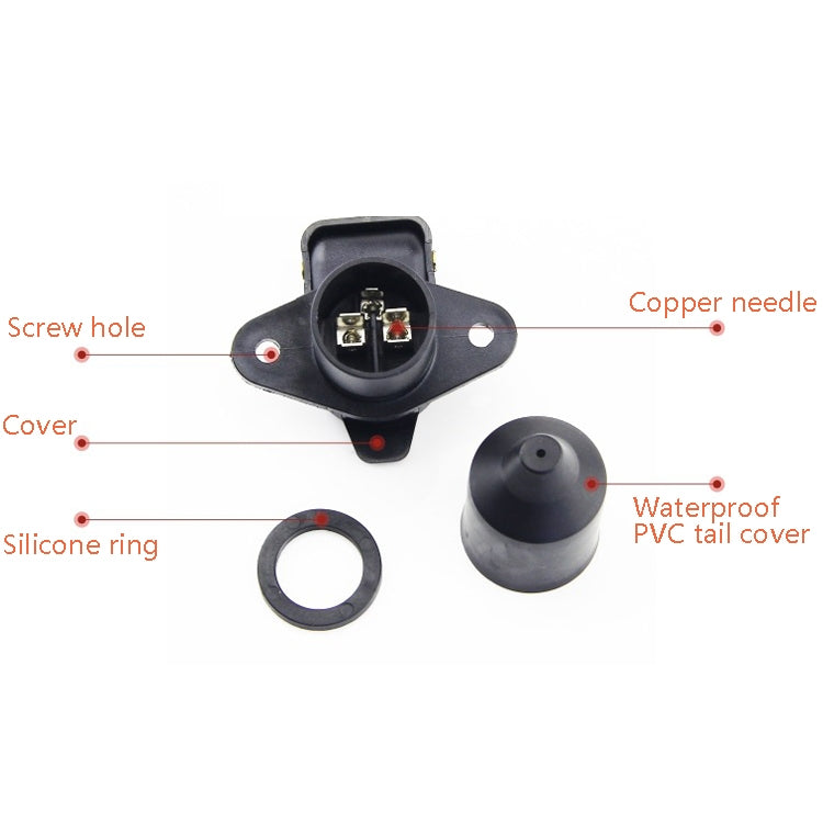 2 PCS VS130E 3P 12V PVC Trailer Connector Socket EU Plug, VS130E