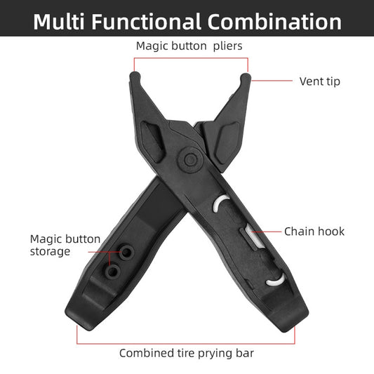 Mini pompe à vélo portable, bâton de réparation, outil multifonctionnel de réparation de pneus de voiture, outil détachable à double usage