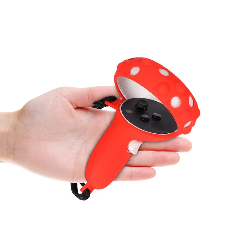 2 Sets GS092 Handle Controller Silicone Protective Cover Anti-Fall And Anti-Lost All-Inclusive Cover For Oculus Quest 2, GS092 Blue, GS092 Black, GS092 Red, GS092 Gray
