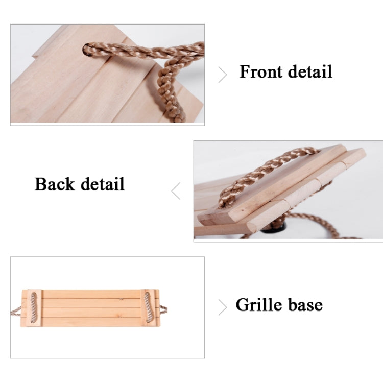 Adult Children Indoor Outdoor Wooden Swing Four Plank Swing,Random Color Delivery(Red), Wooden