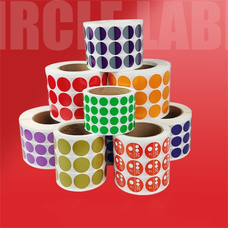Color High-Viscosity Coated Paper Sticker Round Sticker,Random Color Delivery, Diameter 15mm, Diameter 25mm, Diameter 30mm