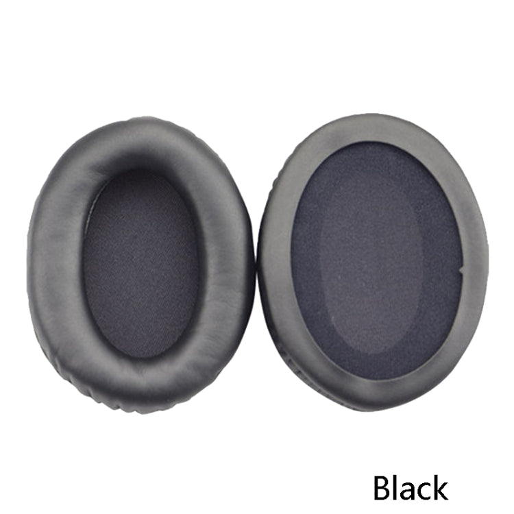 2 PCS Headset Sponge Cover Ear Pad Leather Case For Kingston Cloud Silver II, Colour: Black, Black, Black Splicing, White Splicing, Grid, Lambskin Black, Lambskin White