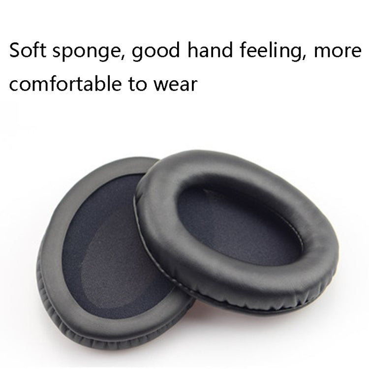 2 PCS Headset Sponge Cover Ear Pad Leather Case For Kingston Cloud Silver II, Colour: Black, Black, Black Splicing, White Splicing, Grid, Lambskin Black, Lambskin White