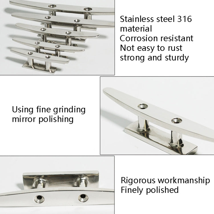 316 Stainless Steel Siamese Mooring Bollard For Marine Boat Yacht, 4 inch, 5 inch, 6 inch, 8 inch