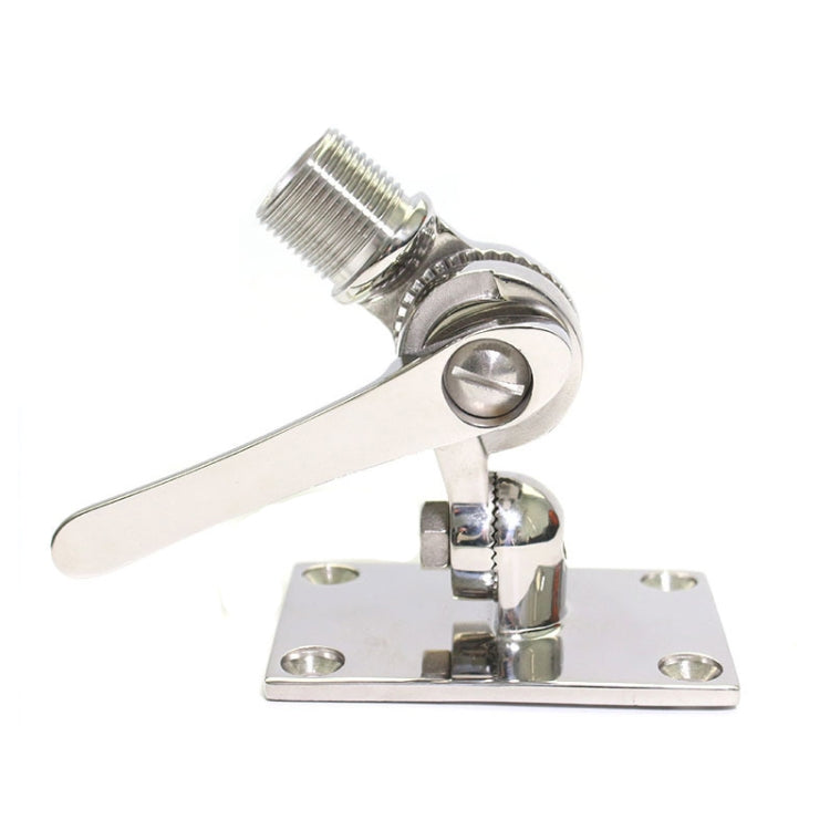 316 Stainless Steel Marine VHF Adjustable Antenna Base Mount For Boat, 92mm