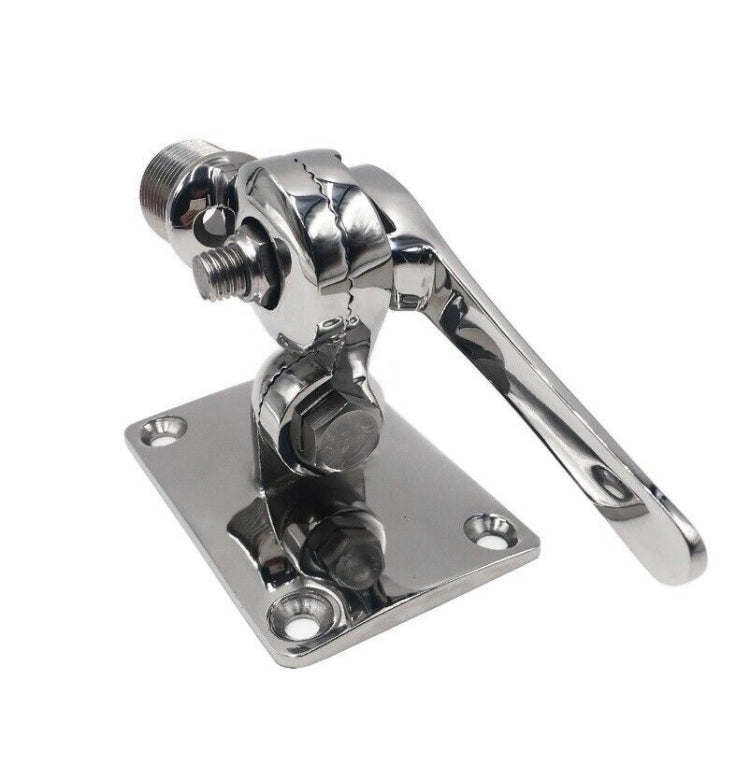 316 Stainless Steel Marine VHF Adjustable Antenna Base Mount For Boat, 92mm